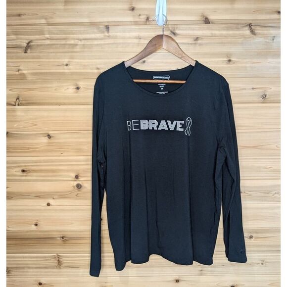 Coolibar Tops - Coolibar Top‎ Womens 2X Black Be Brave LS T-Shirt UPF50